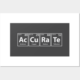 Accurate (Ac-Cu-Ra-Te) Periodic Elements Spelling Posters and Art